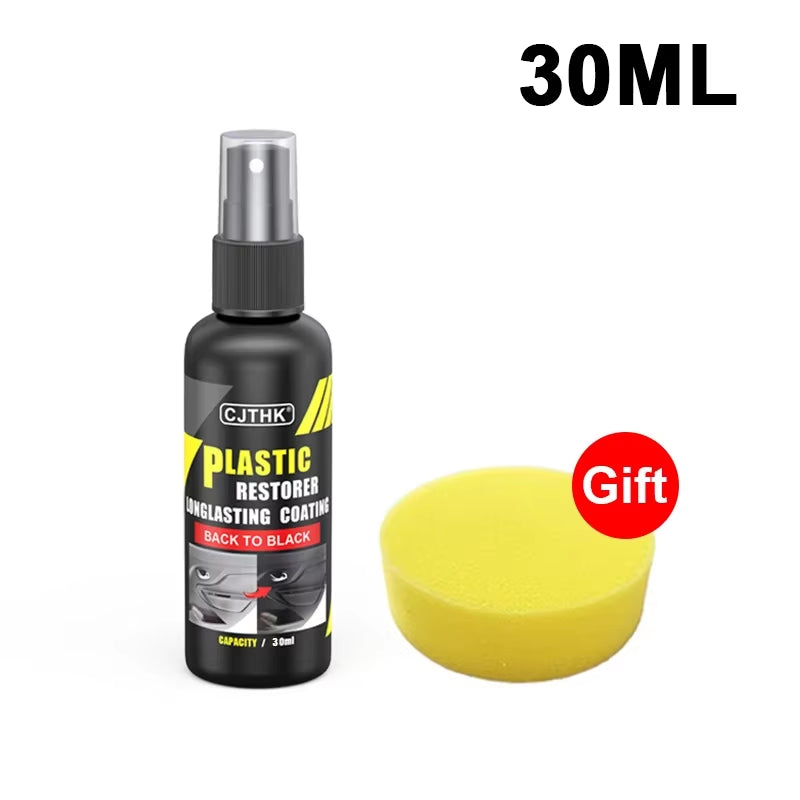 Car Plastic Restorer - Long-Lasting Gloss Renovator for Black Plastic and Leather Auto Surfaces